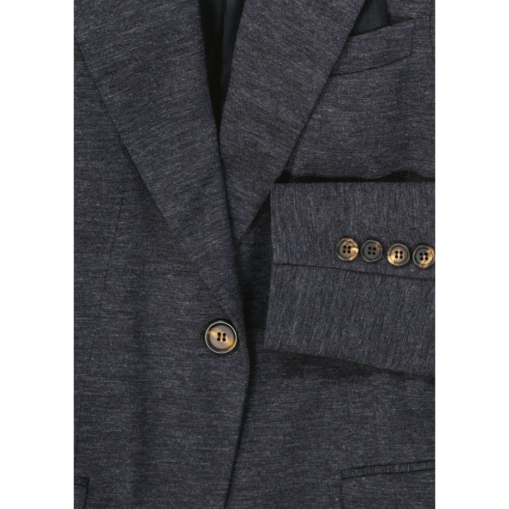 Brunello Cucinelli Gray Wool Blazer for Women