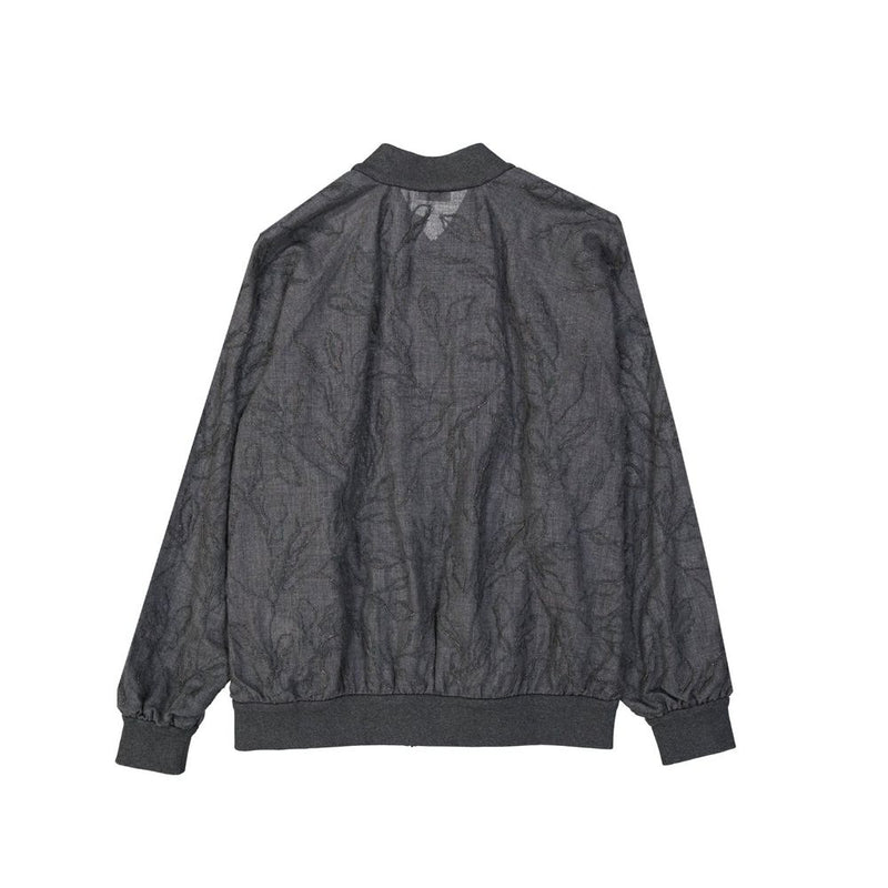 Brunello Cucinelli Gray Virgin Wool Bomber Jacket