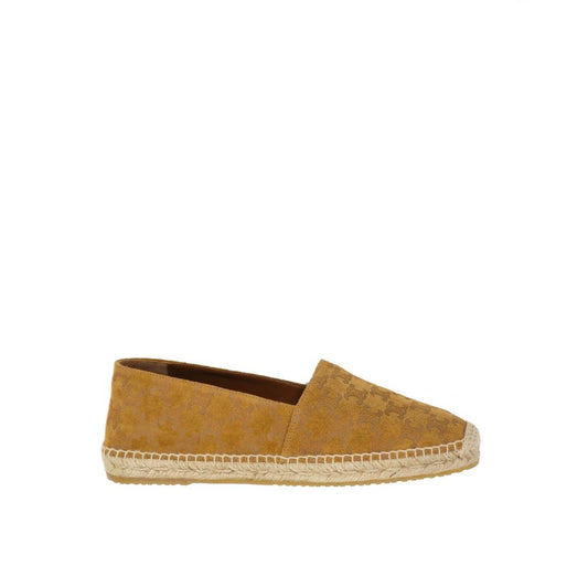 Espadrilles en cuir de veau marron Céline