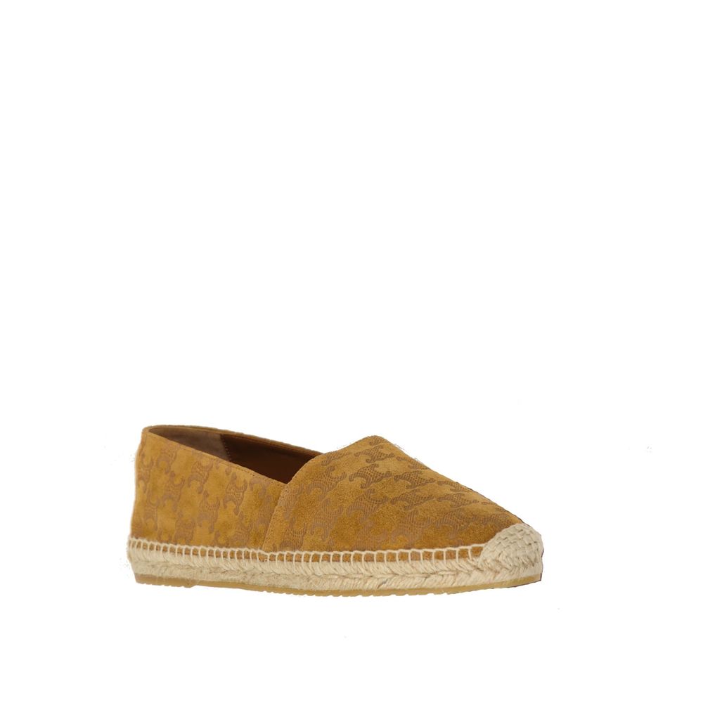 Espadrilles en cuir de veau marron Céline
