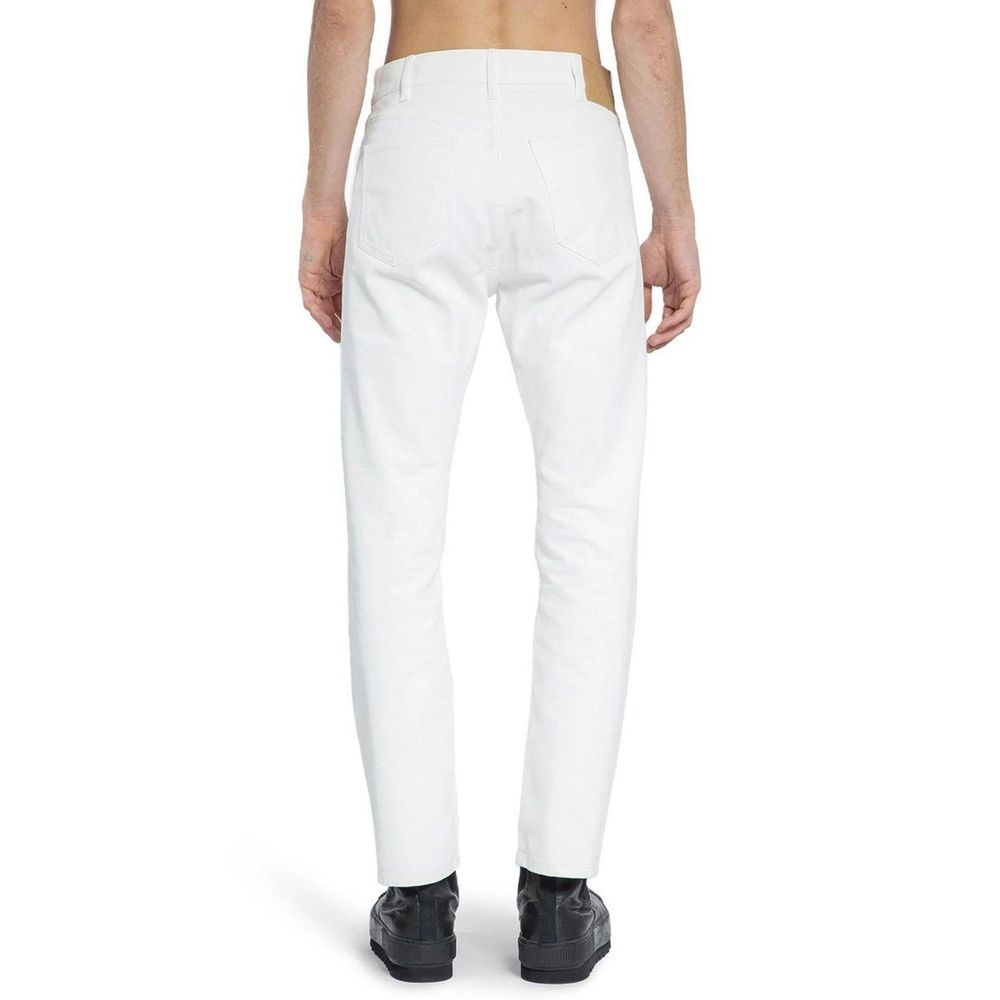 Jean droit en coton blanc Celine