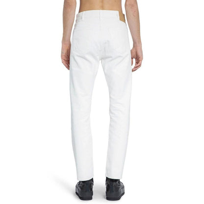 Jean droit en coton blanc Celine