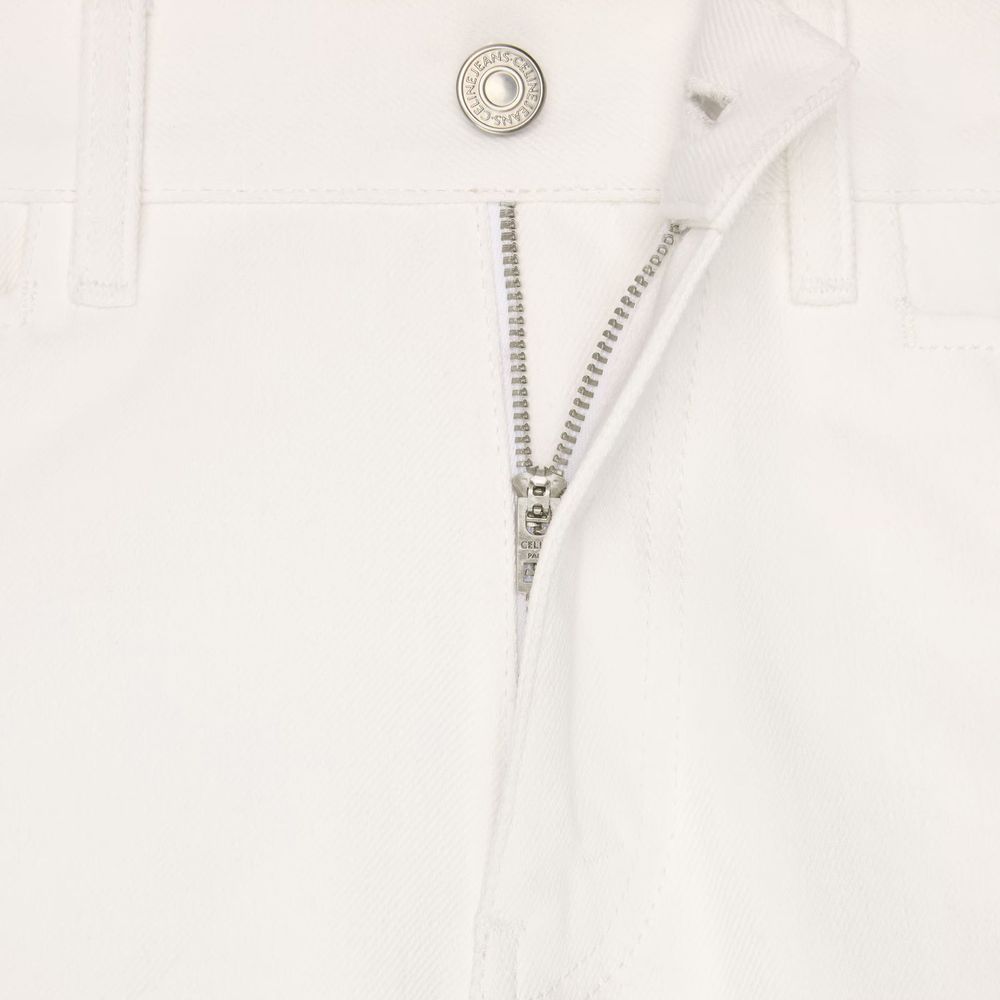 Jean droit en coton blanc Celine