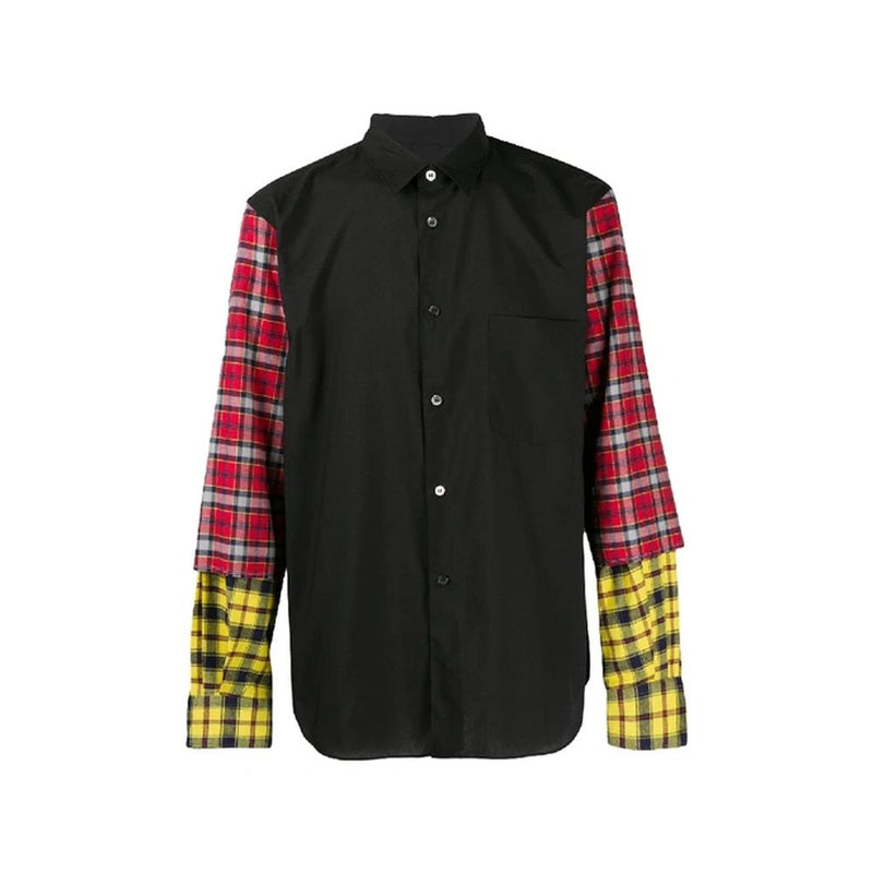 Comme Des Garçons Chemise à motif en coton noir