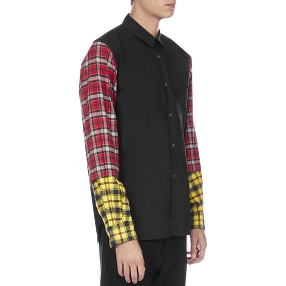 Comme Des Garçons Chemise à motif en coton noir