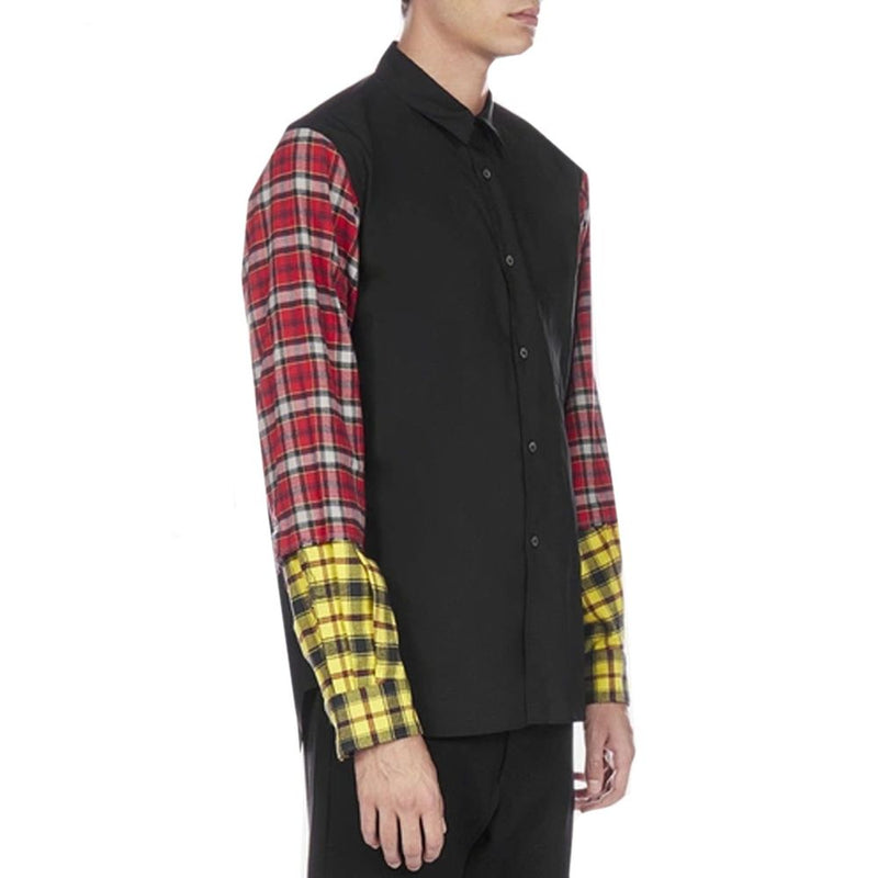 Comme Des Garçons Chemise à motif en coton noir