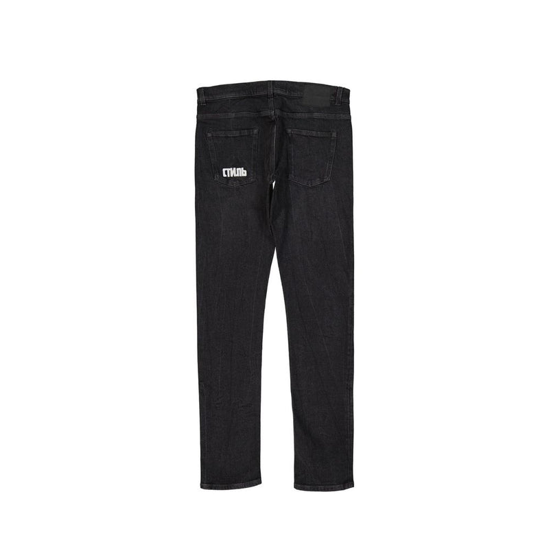 Heron Preston Zwarte Katoenen Slim Fit Jeans