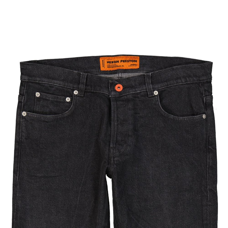 Heron Preston Zwarte Katoenen Slim Fit Jeans