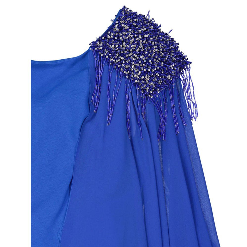 IVAN MONTESI Blue Acetate Cocktail Dress - Elegant Sleeveless Design