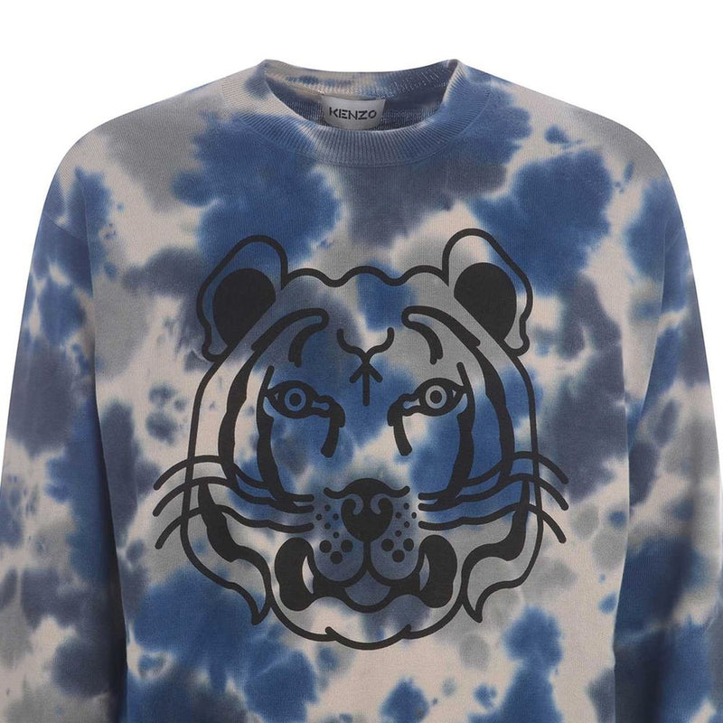 Sweat-shirt gris en coton Kenzo