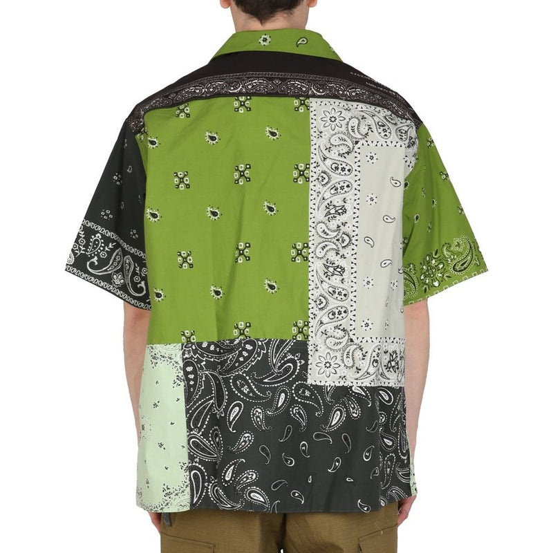 Chemise à manches courtes bicolore en coton Kenzo