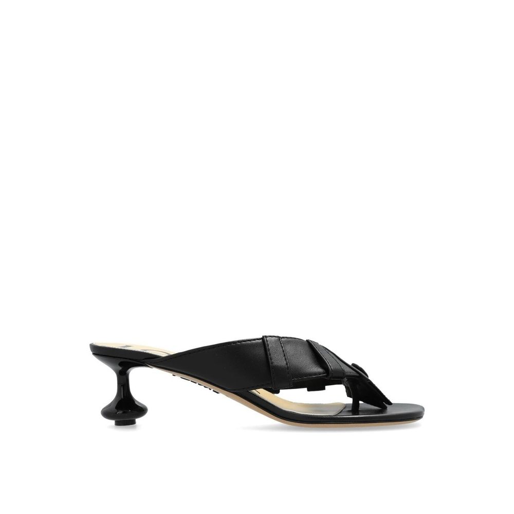 Sandales plates Loewe en cuir d'agneau noir