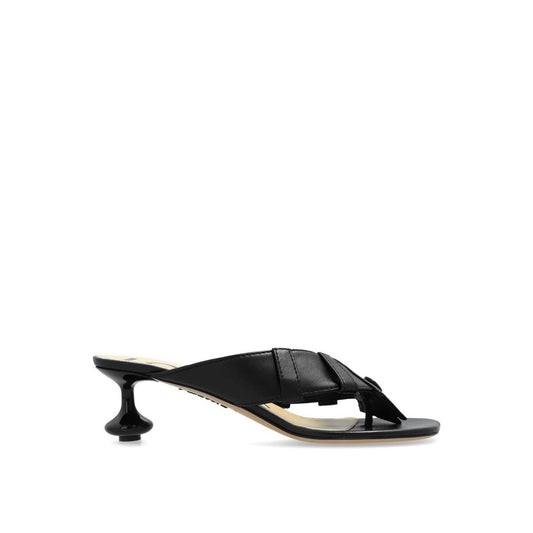Sandales plates Loewe en cuir d'agneau noir