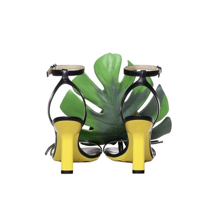 Sandales à talons aiguilles Loewe en cuir d'agneau noir