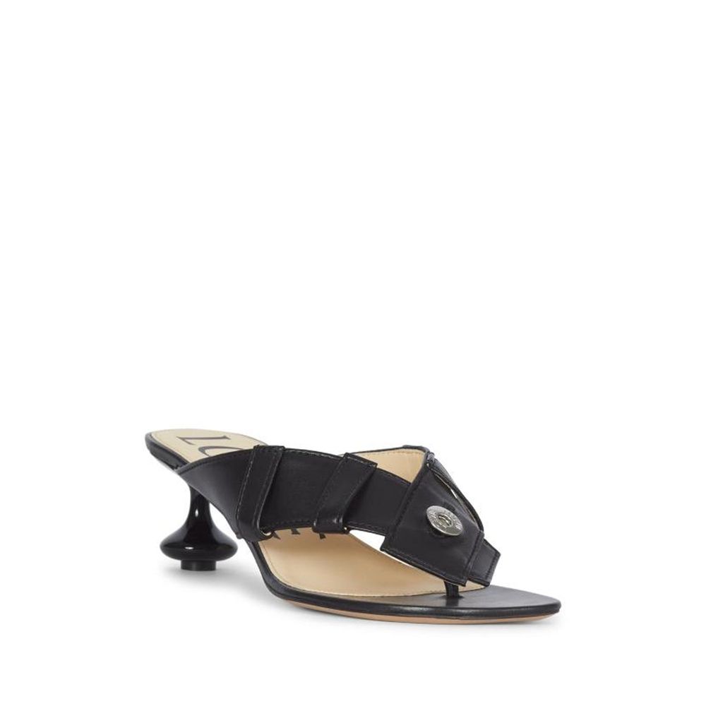 Sandales plates Loewe en cuir d'agneau noir