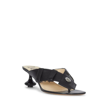Sandales plates Loewe en cuir d'agneau noir