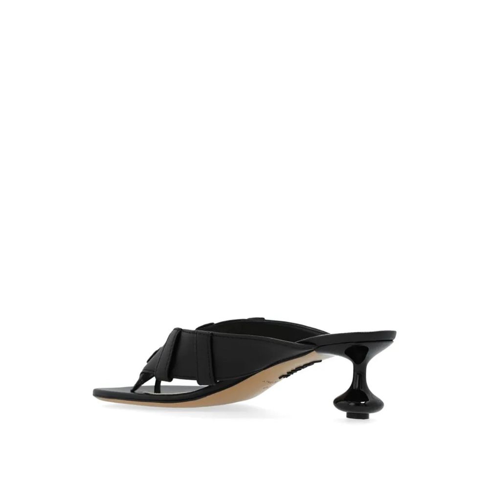 Sandales plates Loewe en cuir d'agneau noir
