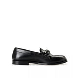 Valentino Garavani Black Leather Slip-On Loafers for Men