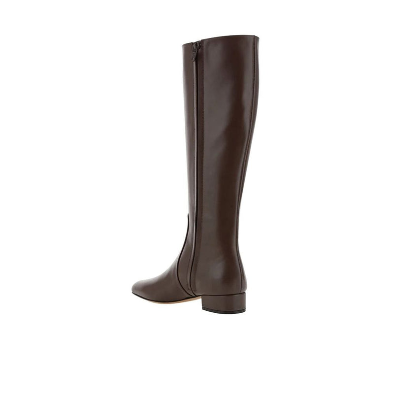 Valentino Garavani Brown Calfskin Lace-Up Boots for Women