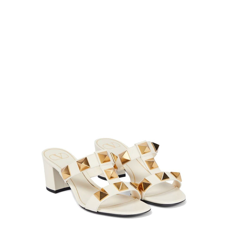 Valentino Garavani White Calfskin Platform Sandals for Women