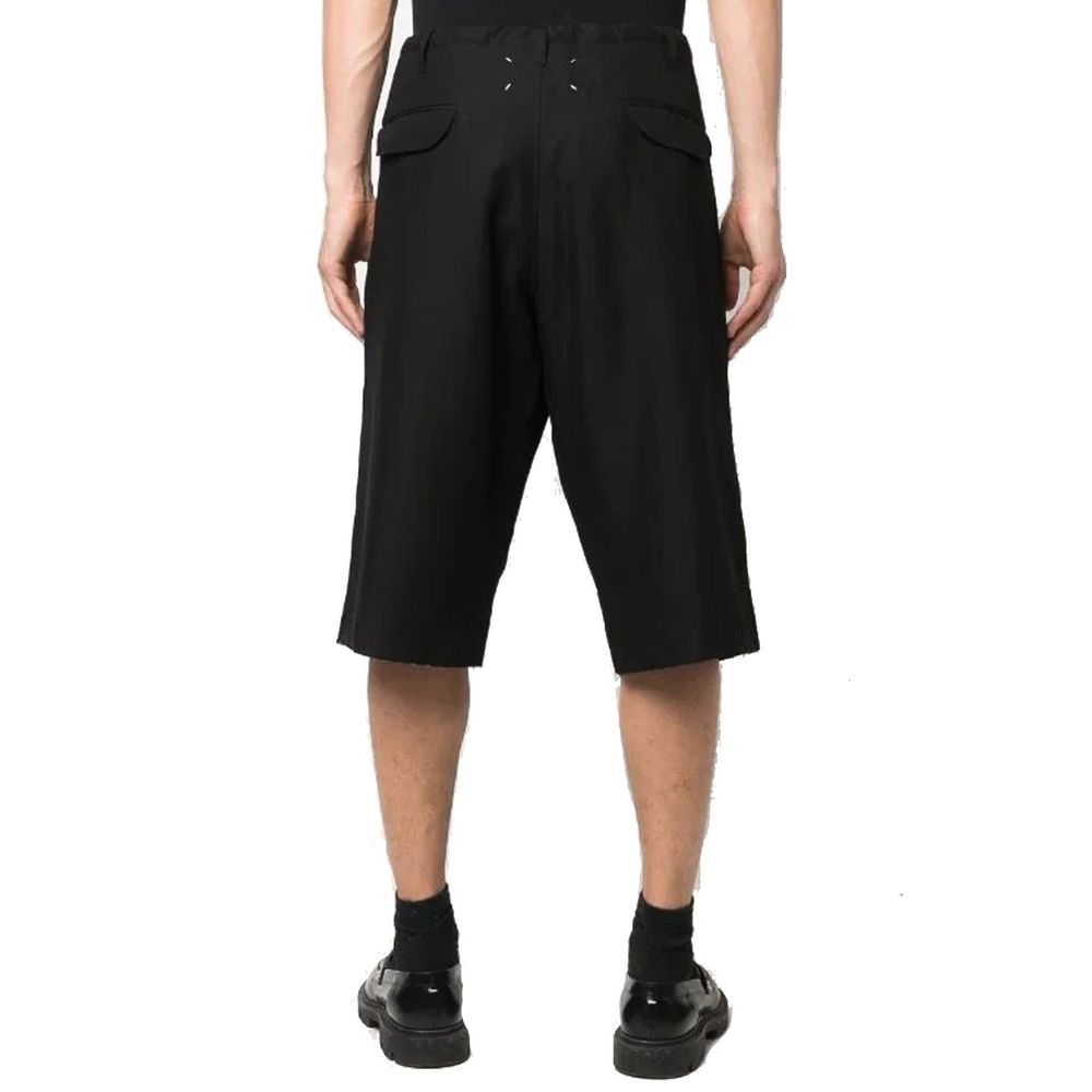 Maison Margiela Bermuda Shorts en Lin Noir pour Homme