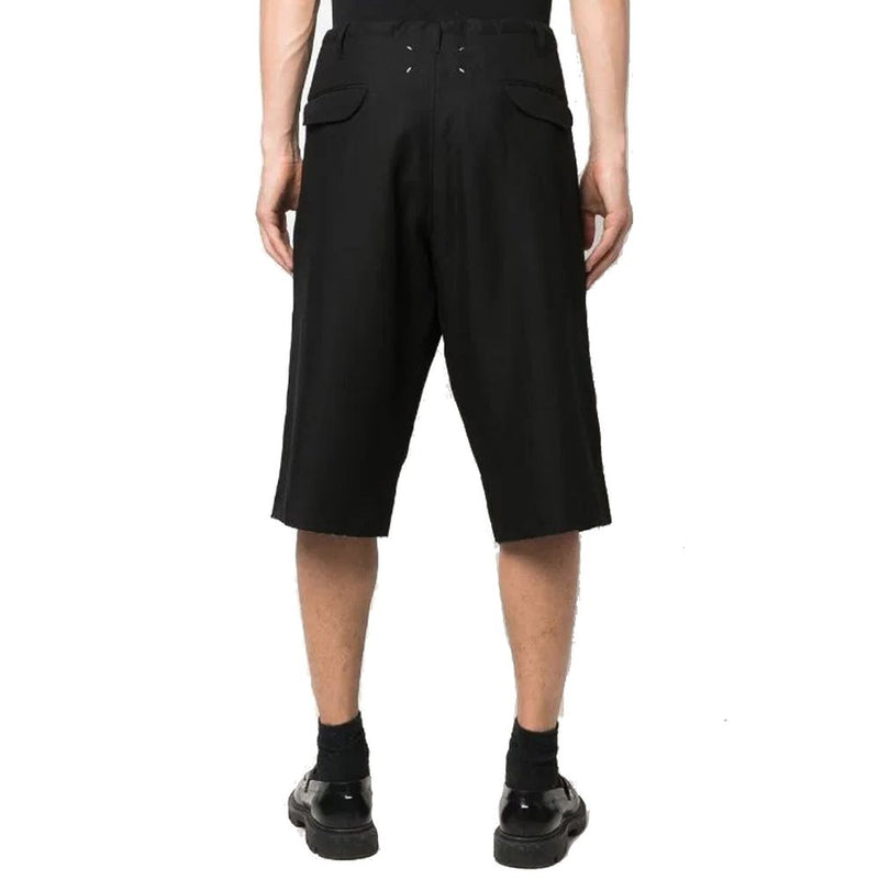 Maison Margiela Zwarte Linnen Bermuda Shorts