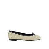 Manolo Blahnik Ballet Flats en Raffia Beige pour Femme