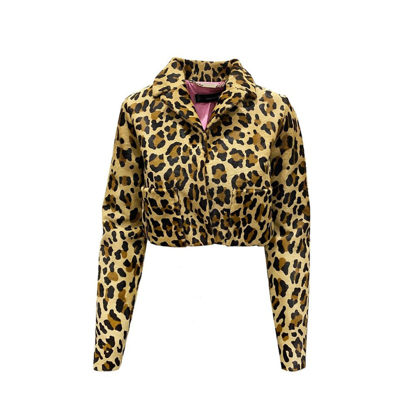 Dsquared² Brown Calfskin Coat - Luxury Outerwear