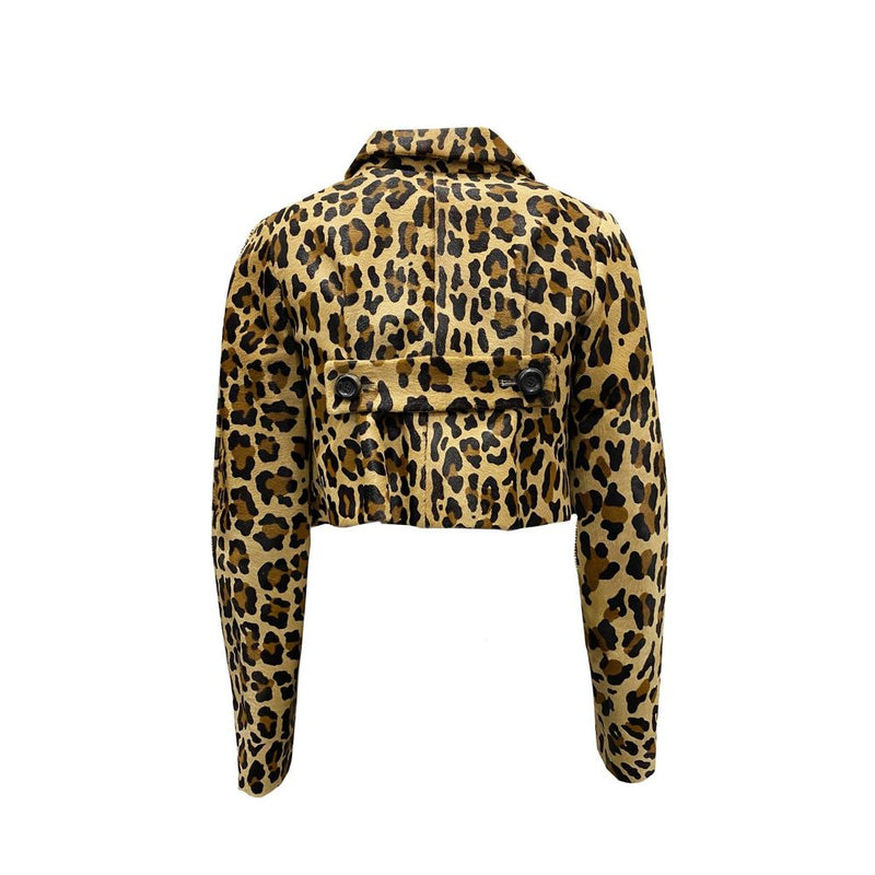 Dsquared² Brown Calfskin Coat - Luxury Outerwear