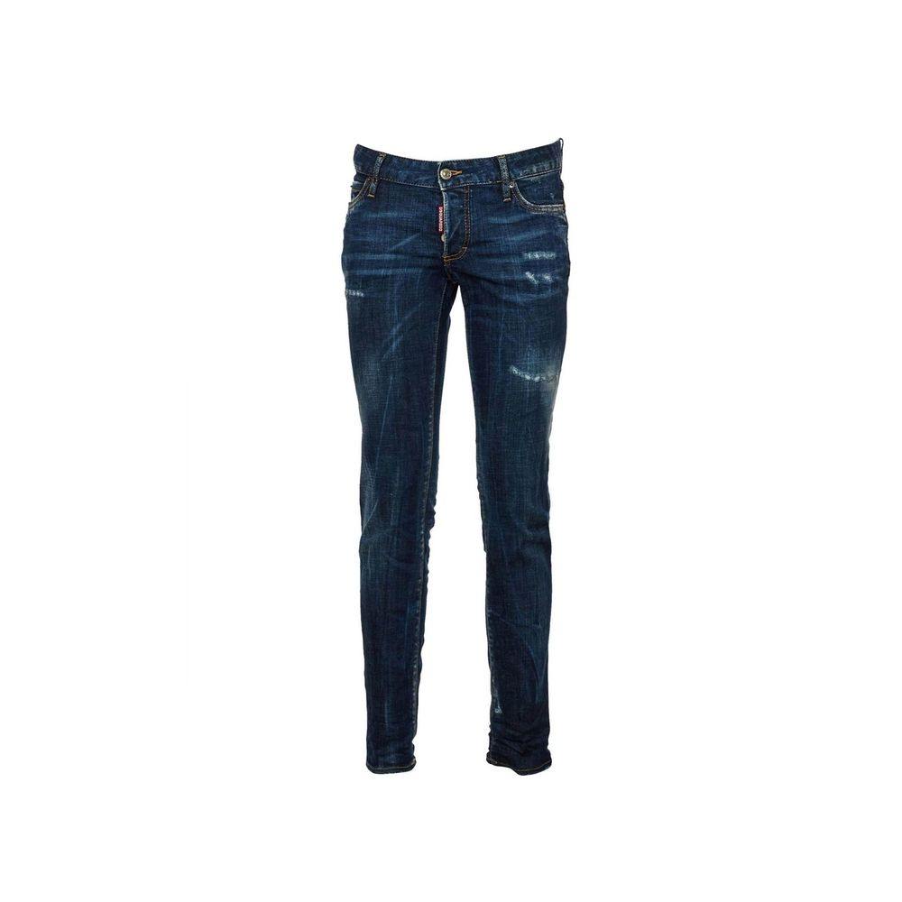 Dsquared² Jeans Slim Fit Femme en Coton Bleu