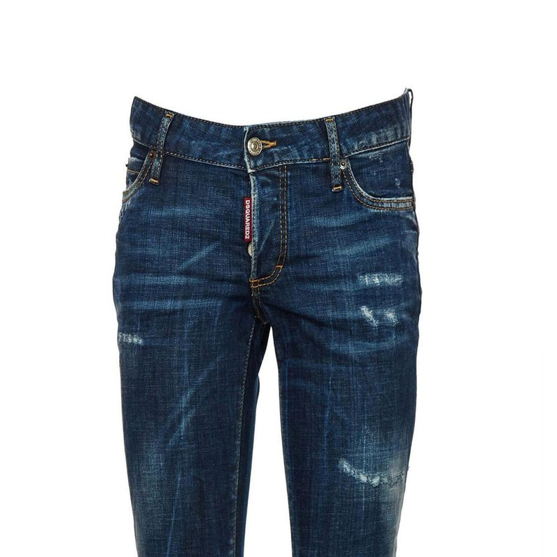 Dsquared² Blue Cotton Slim Fit Jeans for Women