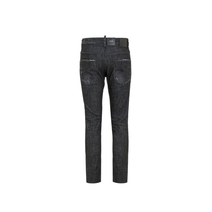 Dsquared² Black Cotton Slim Fit Jeans