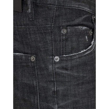 Dsquared² Black Cotton Slim Fit Jeans
