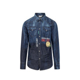 Chemise en Denim Bleue Dsquared² pour Homme