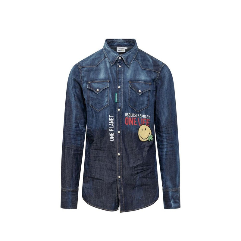 Dsquared² Blauw Denim Overhemd