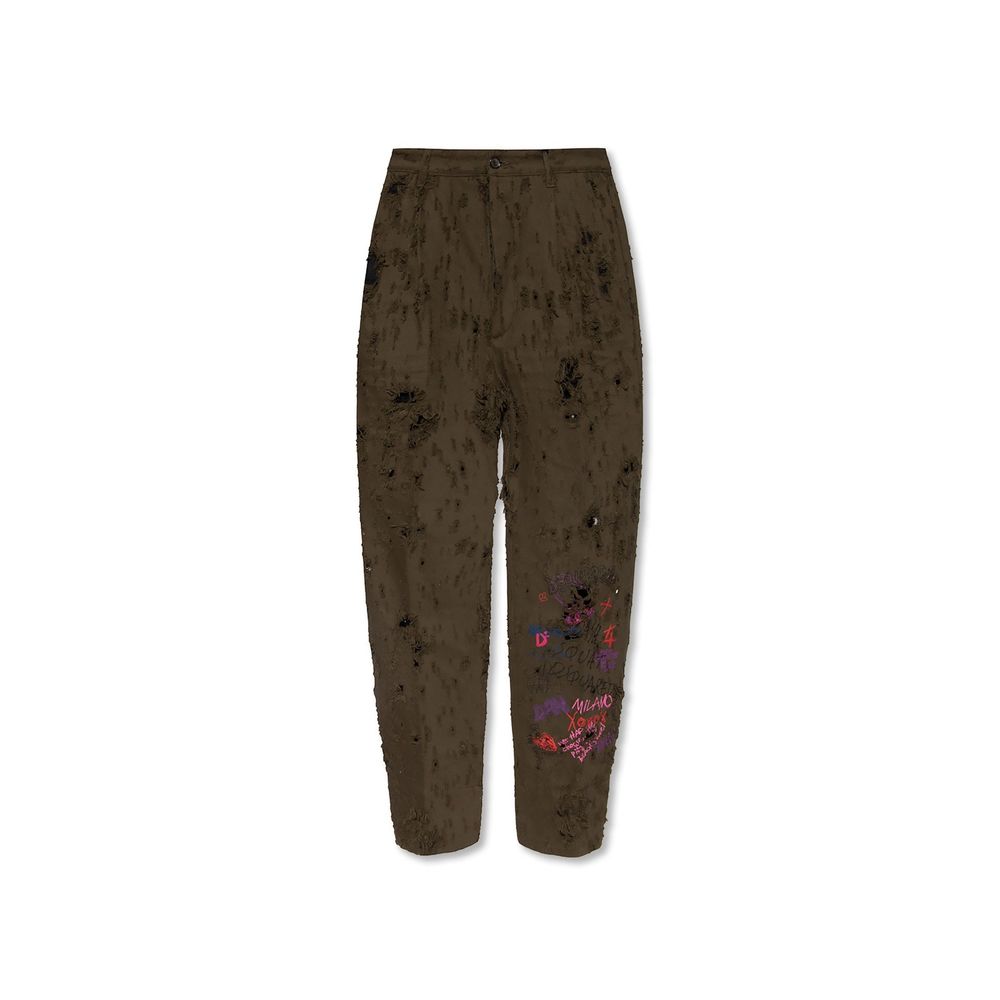 Pantalon Casual Bicolore en Coton Dsquared² pour Homme