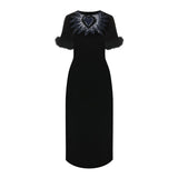 Fendi Black Viscose Cocktail Dress - Elegant & Chic