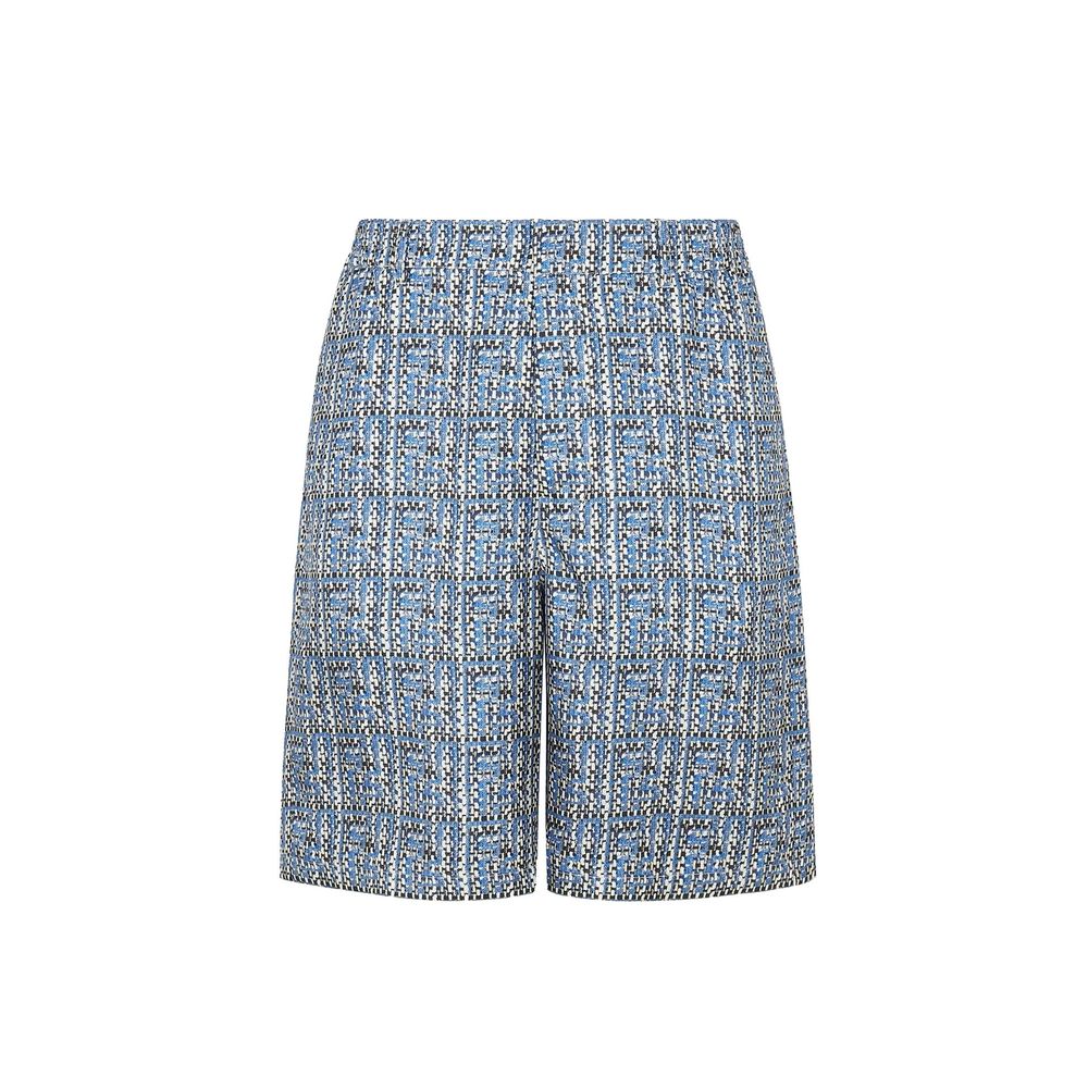 Short en soie bleue Fendi