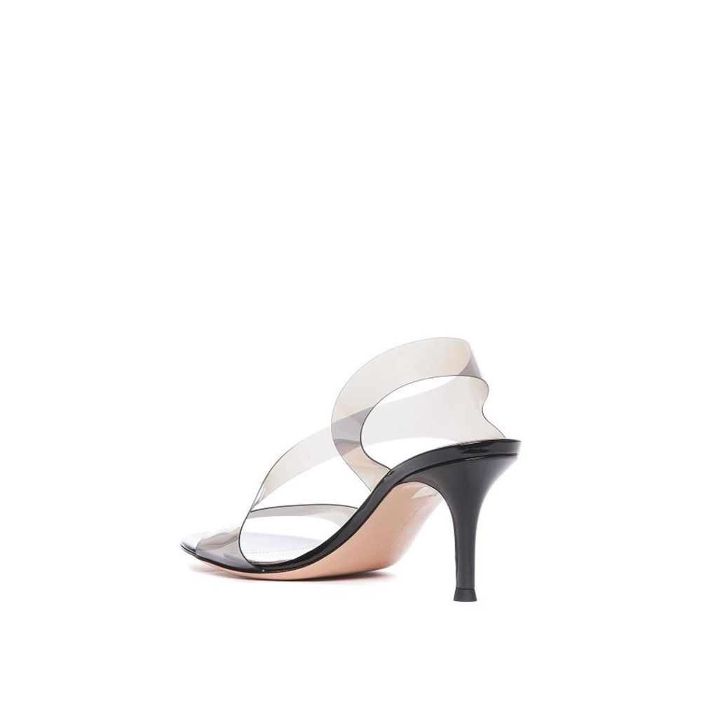 Gianvito Rossi Sandales à Talons Stiletto en Caoutchouc Noir