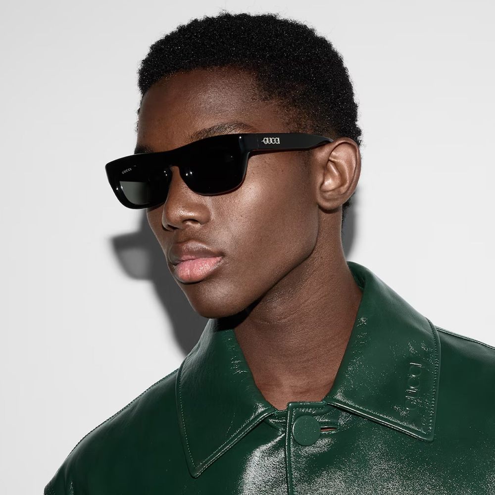 Lunettes de soleil Gucci en acétate noir