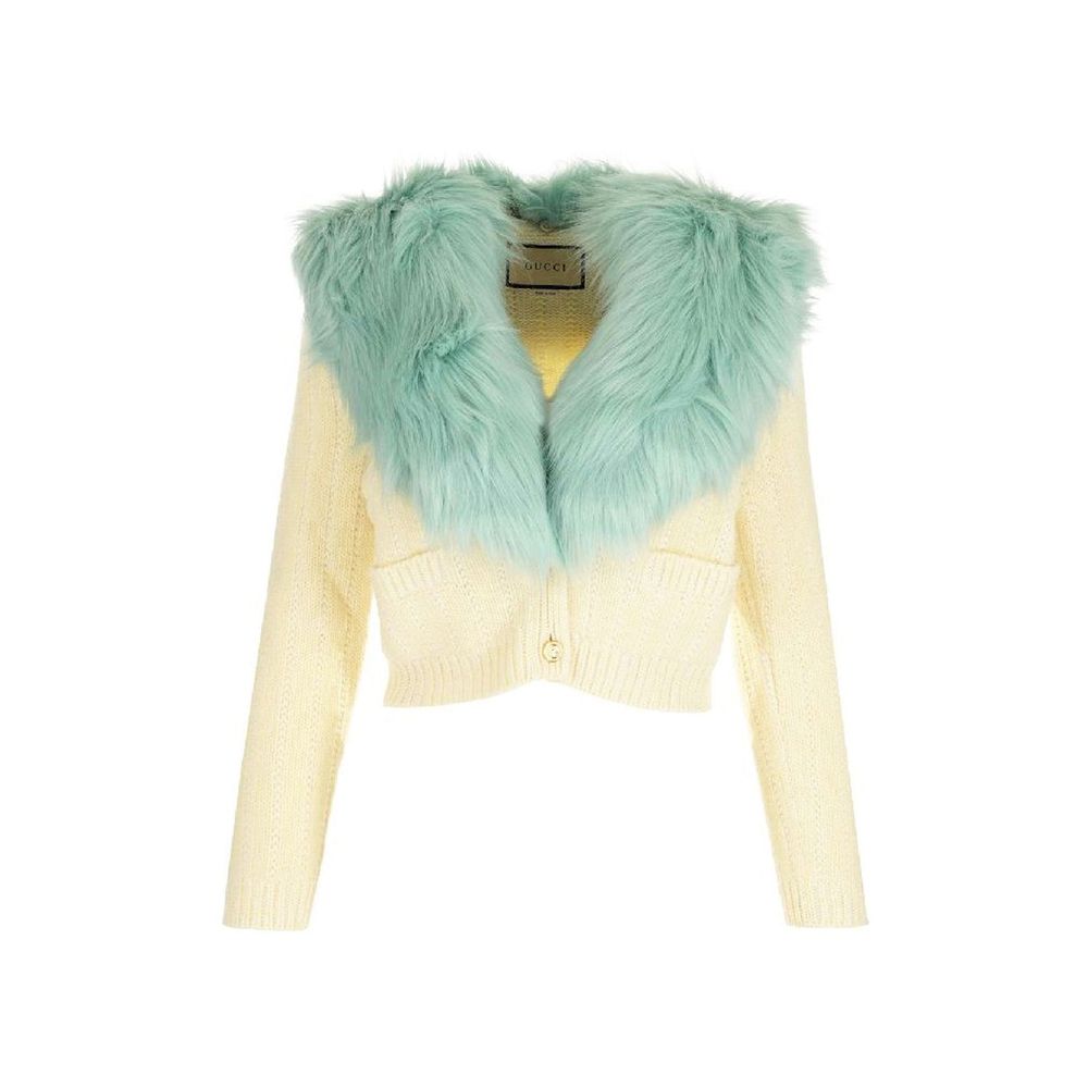 Gucci White Wool Cardigan - Luxurious Comfort and Style