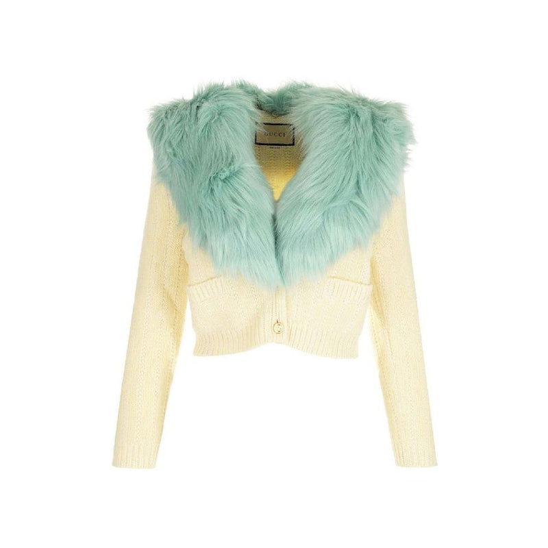 Gucci White Wool Cardigan - Luxurious Comfort and Style