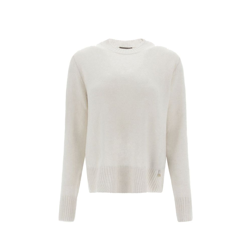 Herno White Cashmere Sweater for Women