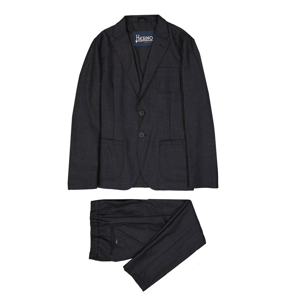 Herno Gray Wool Casual Pants for Men