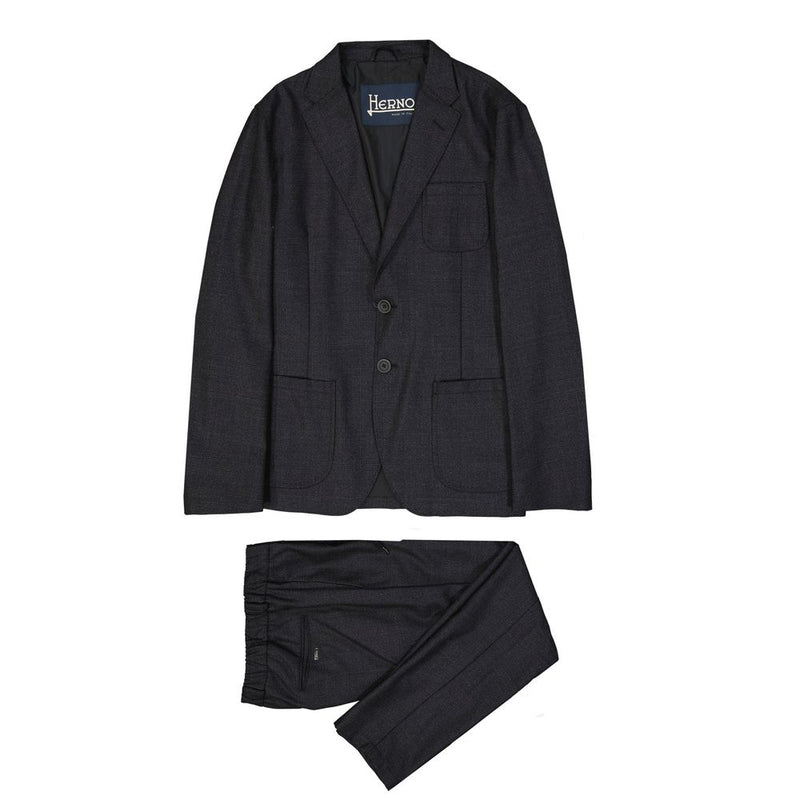 Herno Grijze Wollen Casual Broek
