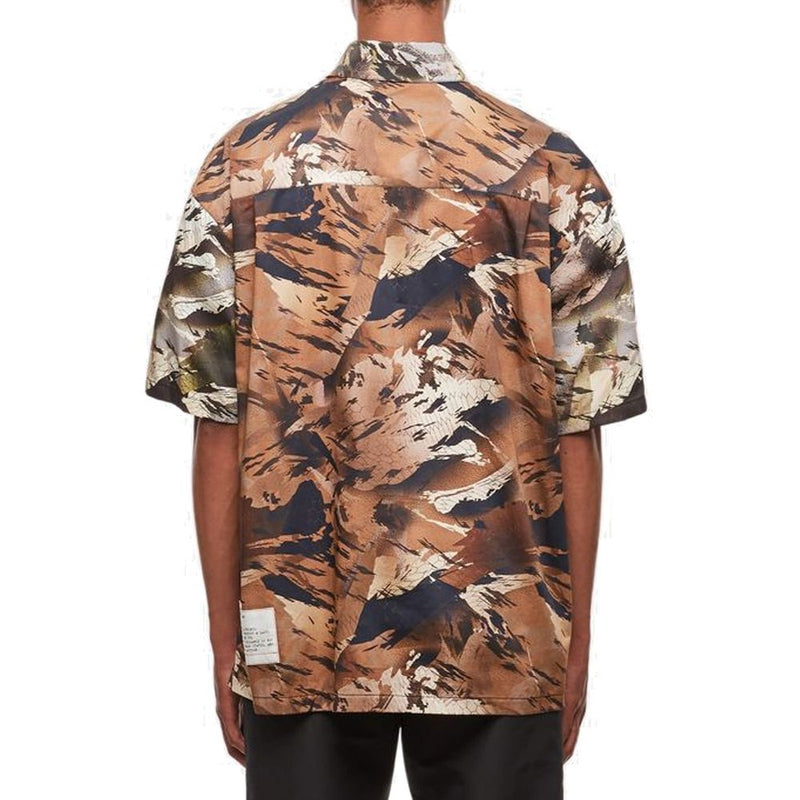 Heron Preston Bicolor katoenen patroon shirt