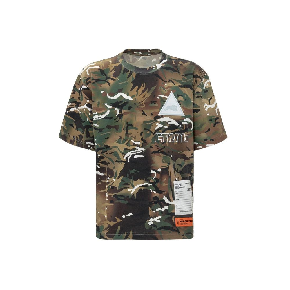 T-shirt Bicolor en Coton Heron Preston pour Homme