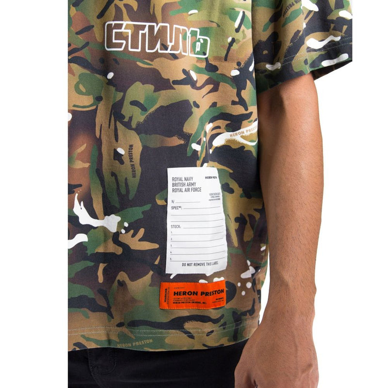 Heron Preston Bicolor Cotton T-Shirt for Men