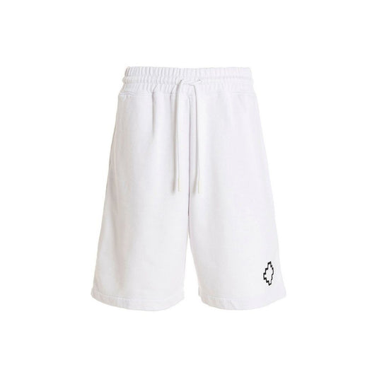 Shorts en Coton Blanc Marcelo Burlon pour Hommes
