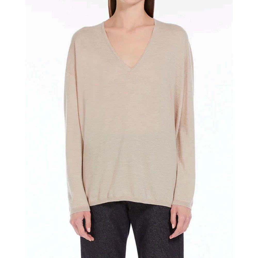 Max Mara Beige Cashmere Sweater - Luxurious Comfort for Women